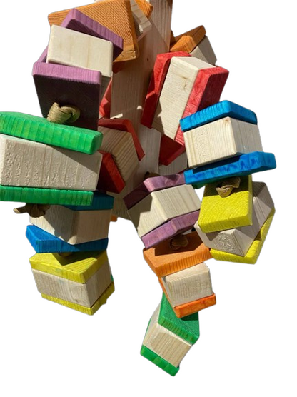 Houten Regenboog papegaaien speelgoed