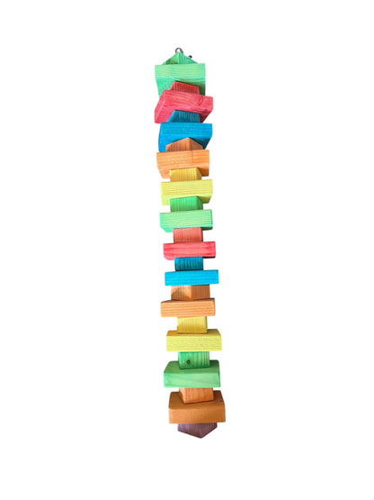 ensieVogels Knabbel Toren 60 cm – papegaaien speelgoed 