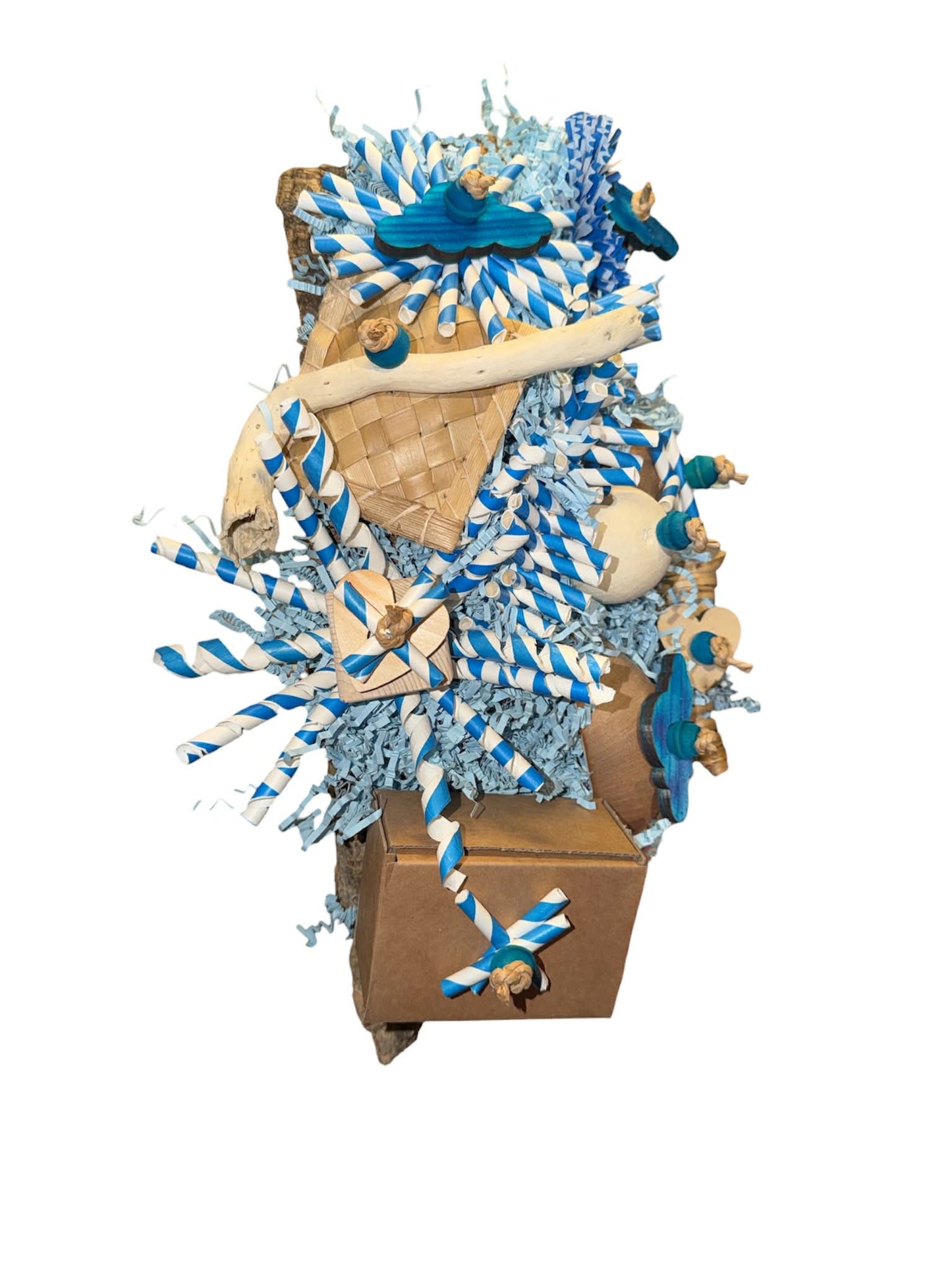 Kurkplaat Foerageer Speelset blauw papegaaien speelgoed