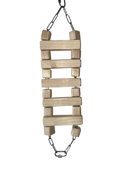 Handgemaakte houten vogel ladder