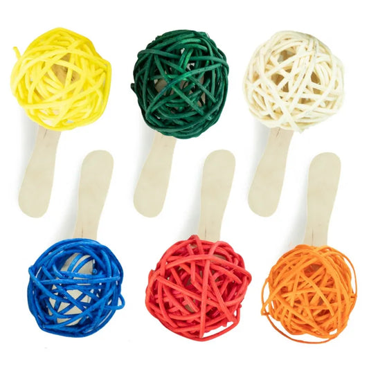 Petlala Popsicle Foot Toy 6-pack – Leuk en Kleurig Voetenspeelgoed voor je Vogel