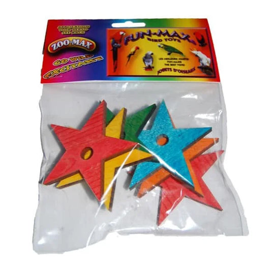 ⭐ Pine Stars 3” – Mix Color (6 stuks) – Creatieve Houten Sterren voor Vogelknutselaars